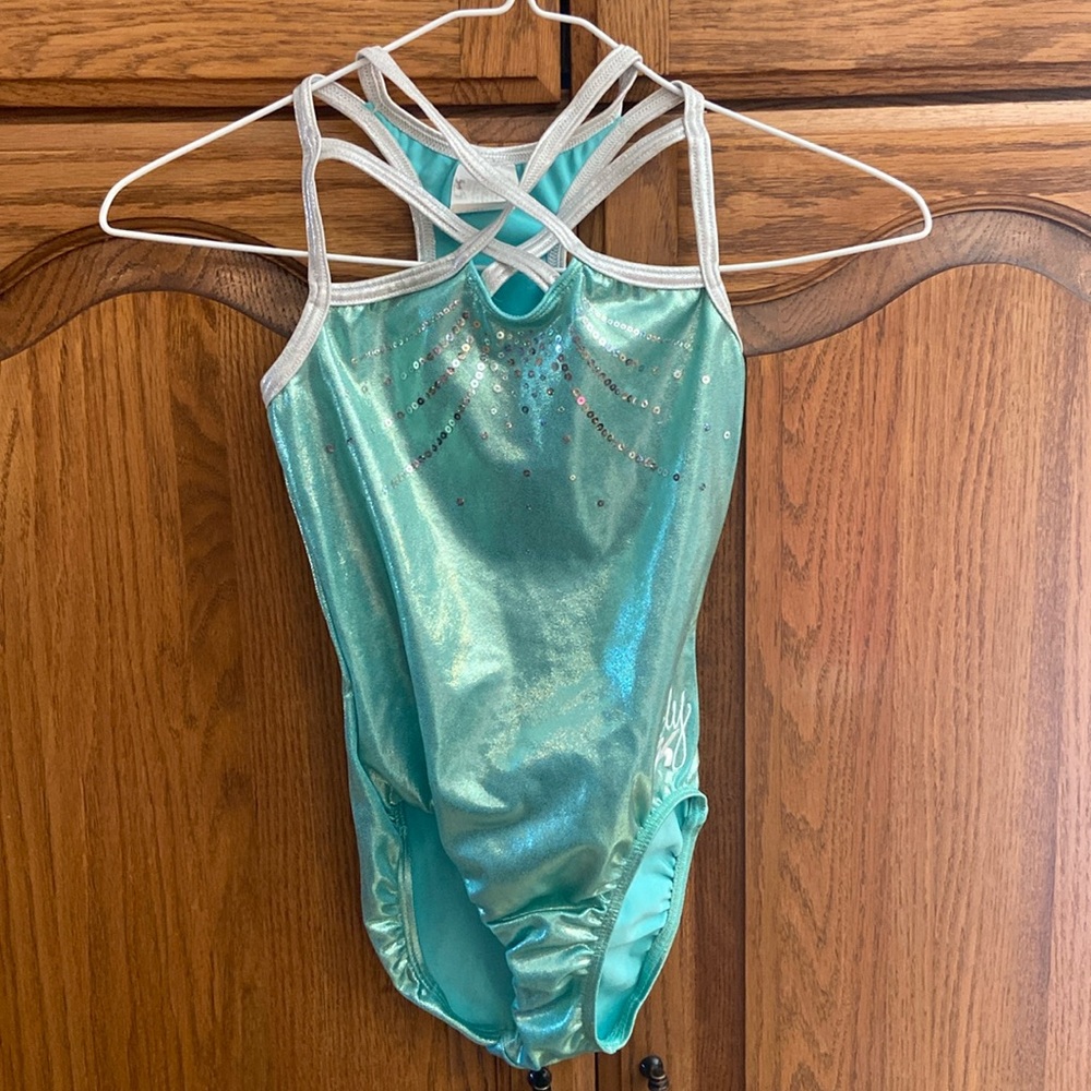Youth girls gymnastics leotard AXS. Aly GK.